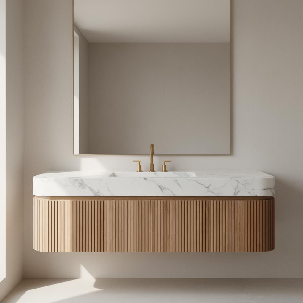 Ivory Floating Vanity